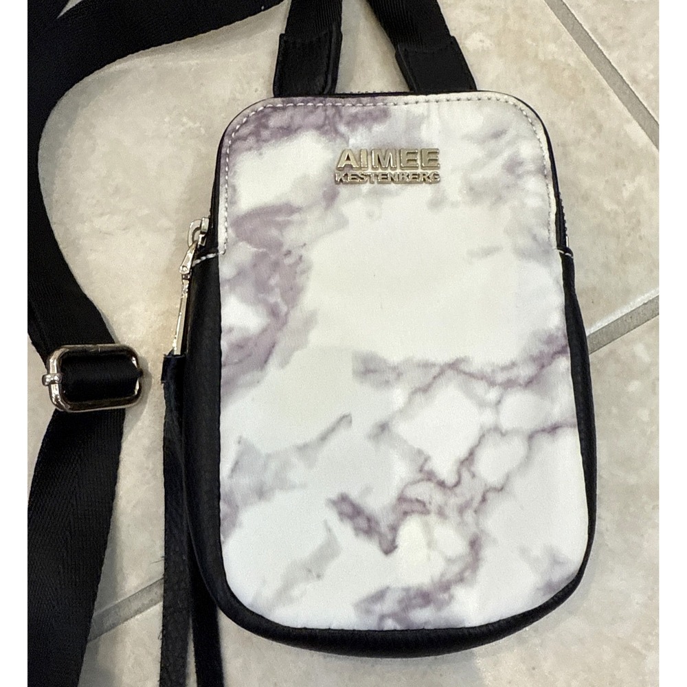 Aimee Kestenberg Nylon & Leather Trim Crossbody Purse Credit card/phone bag